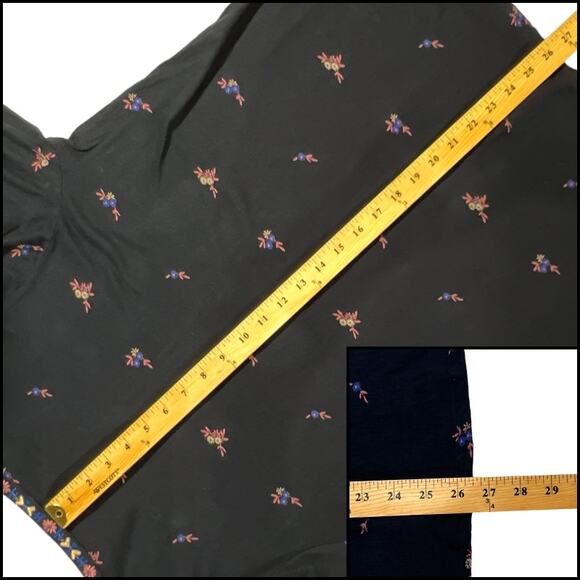 Lucky Brand Floral Sweater Top Size XL Black Algodon Viscose Linen Size XL - Picture 10 of 12